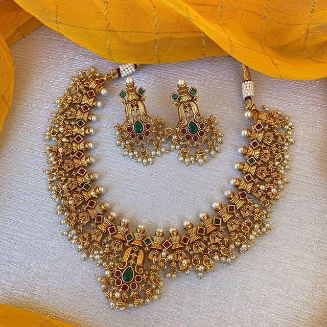 Guttapusalu Haram Necklace set